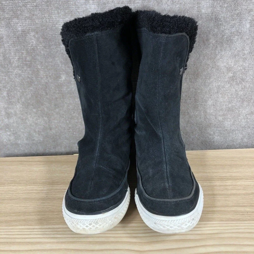 Converse Boots Junior 5 Chuck Taylor Beverly Black‎ Suede Leather Faux Fur Lined
